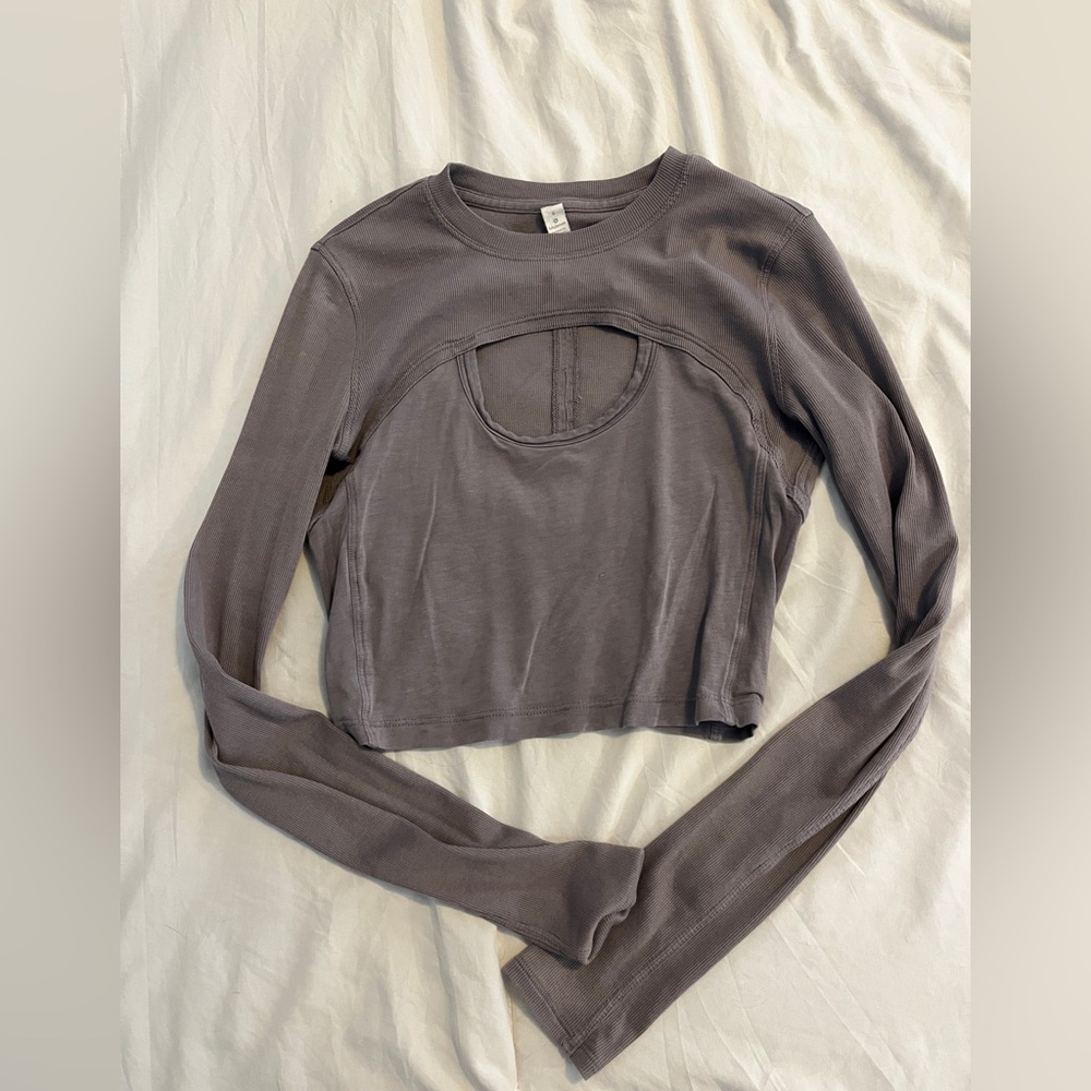 Lululemon Women's Long Sleeve Cutout Top